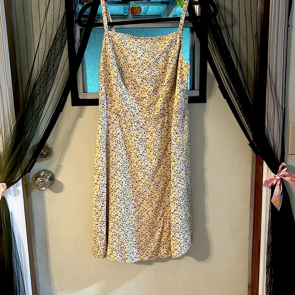 Light Pink Old Navy Dress with Yellow and Green Flowers